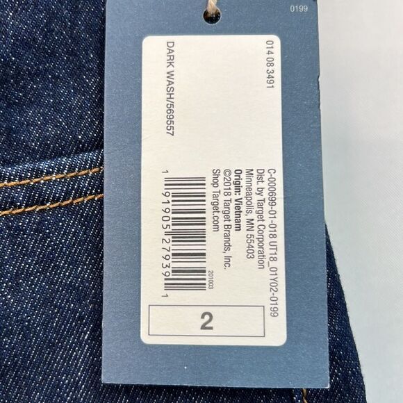 Universal Thread Vintage Straight stretch dark wash blue jeans size 2 NWT - Picture 6 of 12